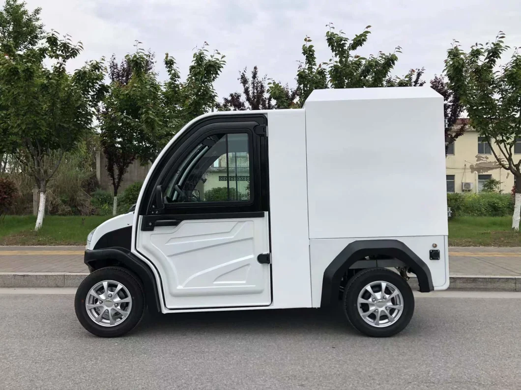 Small EV Two-Seater Van, Electric Mini Car with a Large Back Cargo for Express Delivery, for Transportation