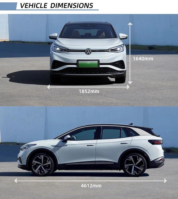 VW ID4crozz ID4 ID4X Four-Wheel Electric Vehicles Support New Energy Vehicles with Fast Charging and Driving Range of 600km