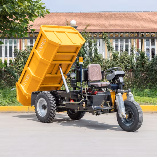 3 Kw 7 Kw Motor 1 Ton 2 Ton 3 Ton Hydraulic Three Wheel Electric Dump Mini Truck Cargo Tricycle 48V 60V 72V Batteries