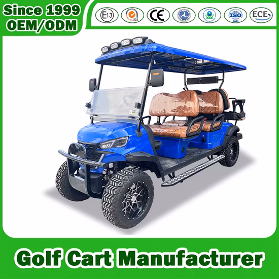3.5/4/5/6/7kw Motor 48/60/72V Lead Acid/Lithium Battery Wind Shield Bumper 2/4/6/8 Seat/Seater/Passenger Electric Golf Cart, Golf Buggy, Club Car, Hunting Car
